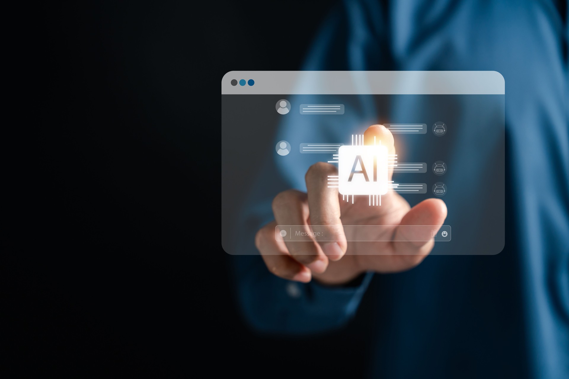 AI chatbot technology for smart communication, automation, and real-time response.