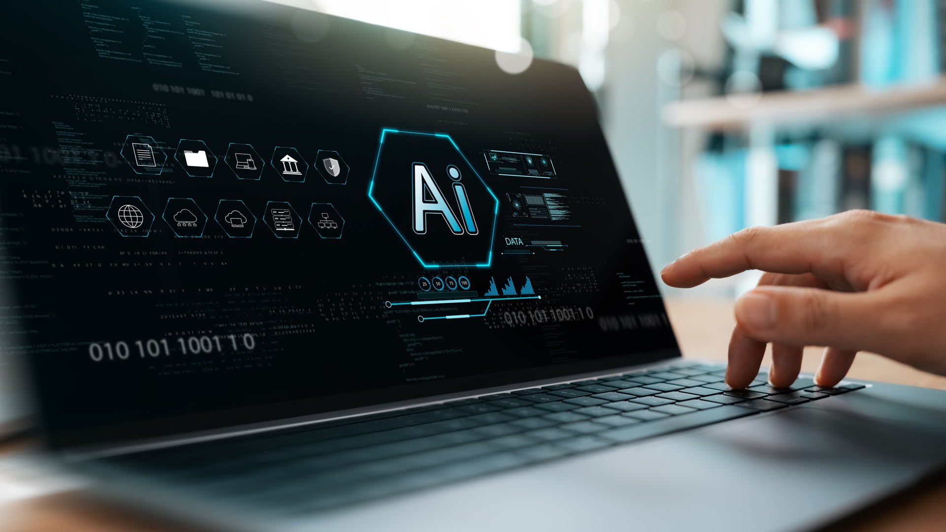 AI technology, artificial intelligence in work to help maximize efficiency